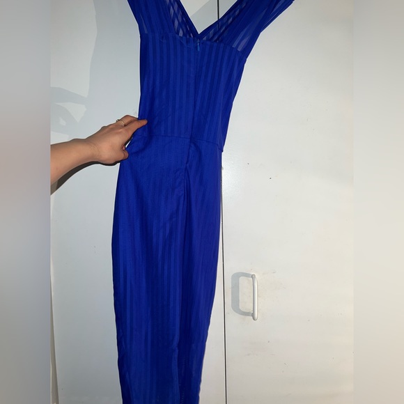 Sexy Blue Fitted Dress - Picture 2 of 2